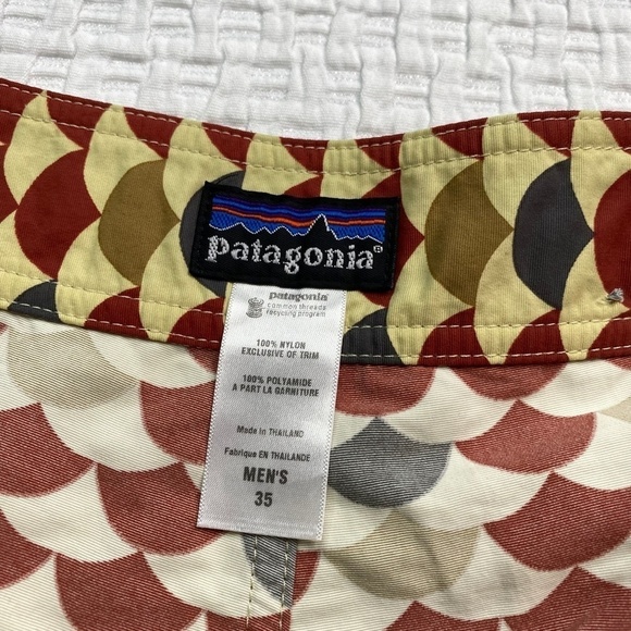 Patagonia Board Shorts Mens 35 Floral Swimming Summer Surfing Multicolor Nylon - Picture 5 of 14